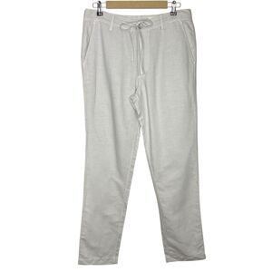 AG Adriano Goldschmied Linen Pants Mens 32 Beige Trouser Coastal Beach Preppy